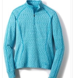 REI Midweight Base Layer Space Dye Zip-T Shirt Women's Size M